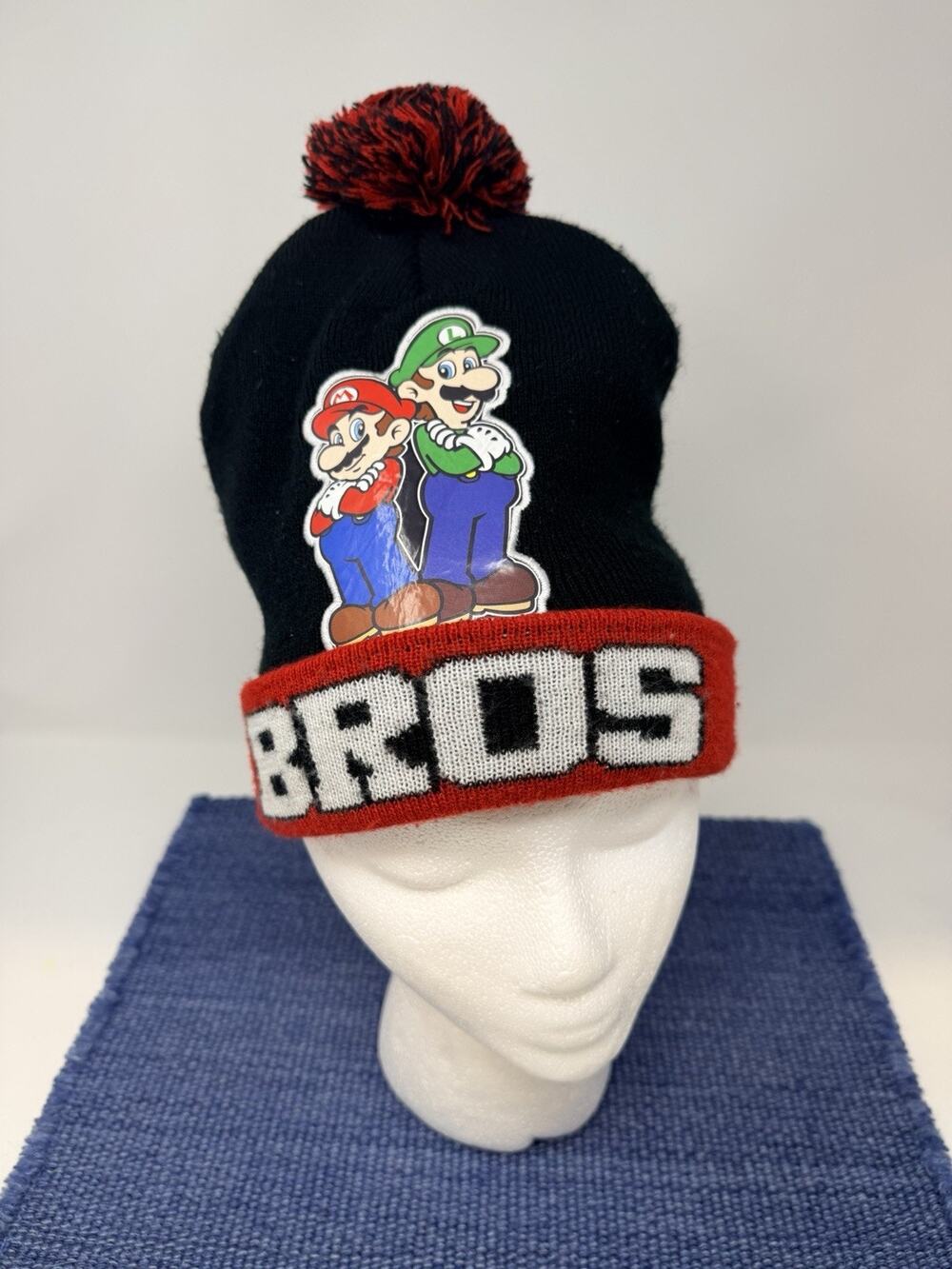 Super Mario Brothers Luigi Mario Beanie Toboggan Winter Hat